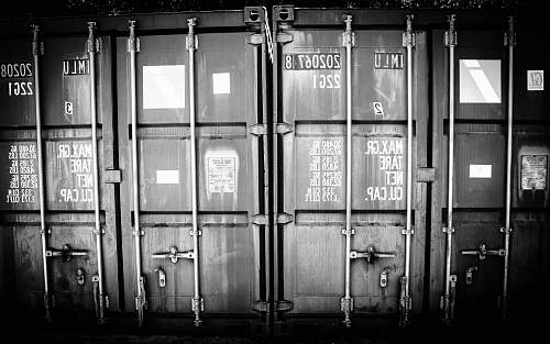 shipping container black container van grey